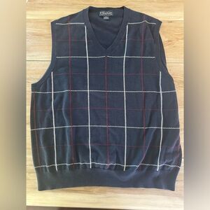 Brooks Bros Cashmere/Cotton Plaid Vest XL